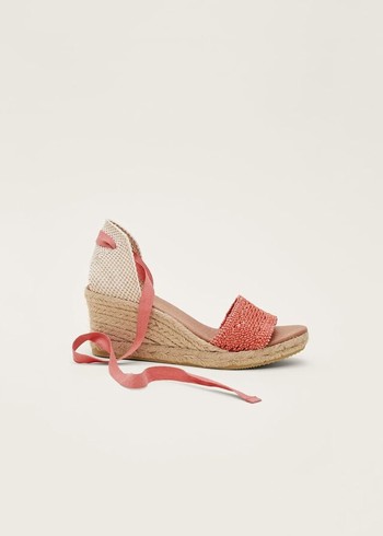 Phase Eight Weave Espadrille Heels Coral USA | 7016394-DH